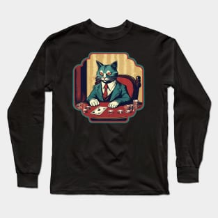 Poker Cat Long Sleeve T-Shirt